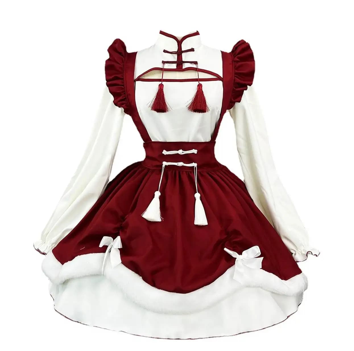 Gonna Rossa Extra Large da Donna Dr 200 Pou New Year Sle Cute Schooirl Effetto Snellente Collezione Invernale