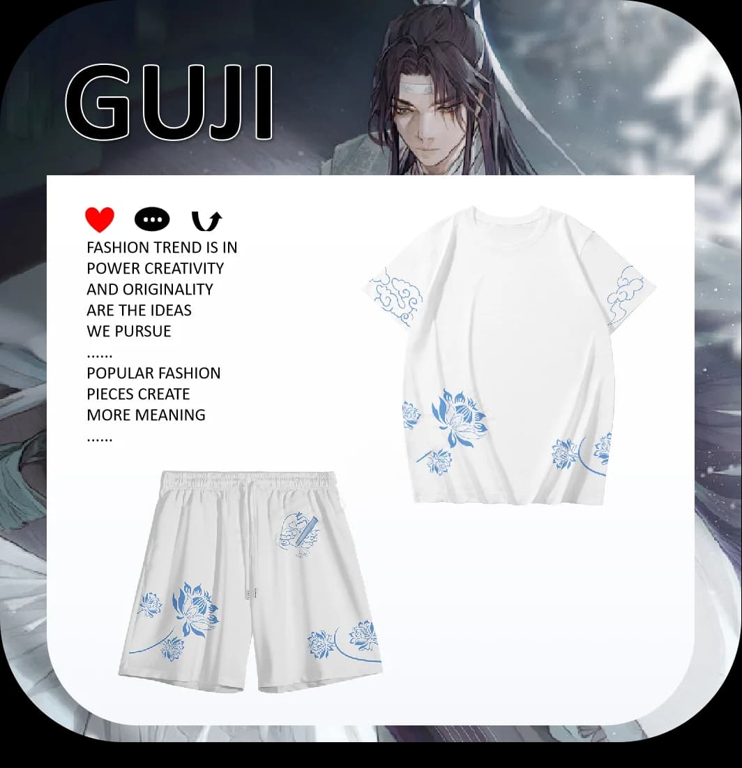 Student Short Sleeve T-Shirt Blue Zhan Light Clothing Qingyun King Magic Path Ancestors Set Polyester Fiber Youth Summer Wear