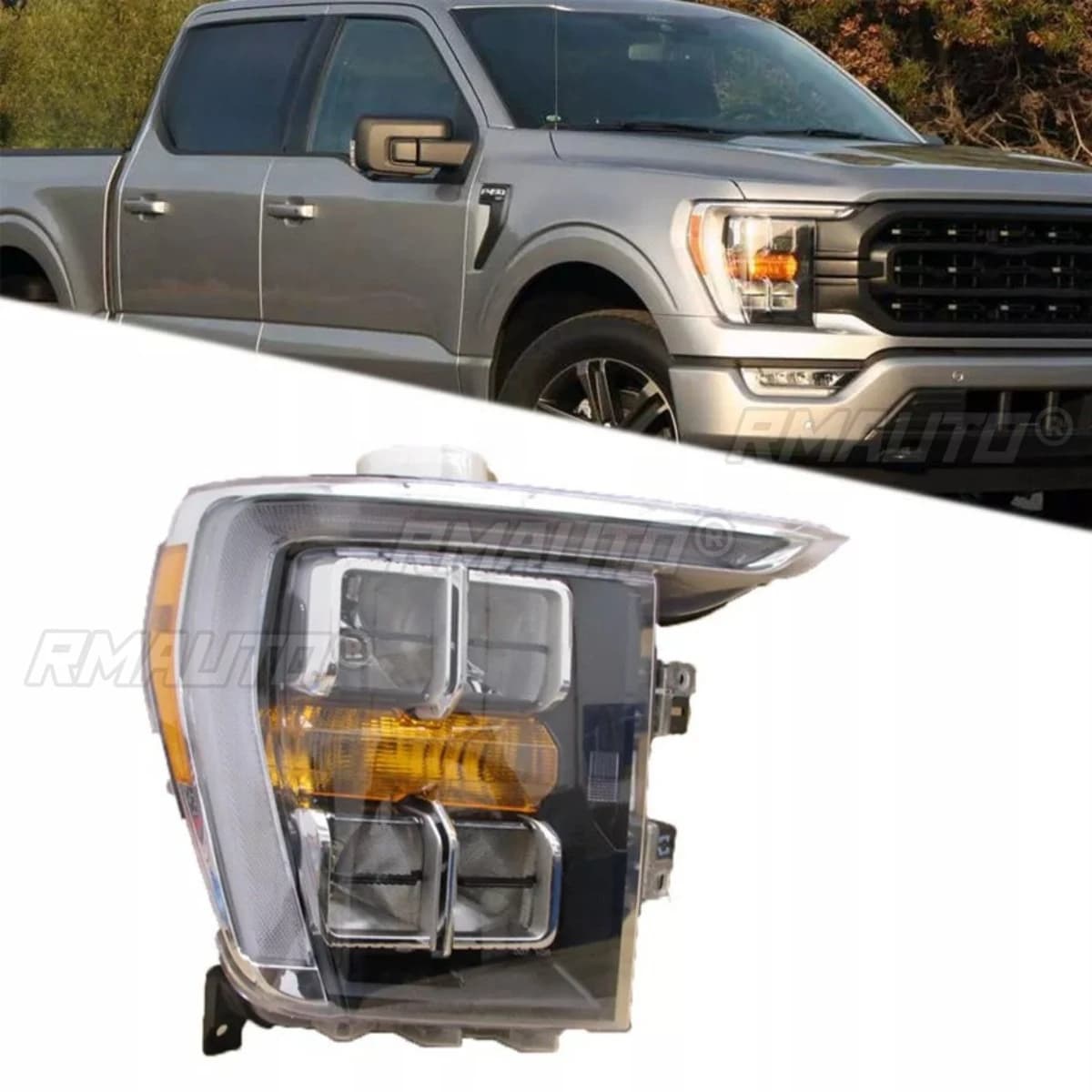 Sinistra Destra Lampada Della Nebbia LED Luce Diurna Anteriore HA CONDOTTO il Faro di Montaggio Ampia Luce Lampada Ad Angolo Per Ford F150 2021-2023 ML3Z13008F