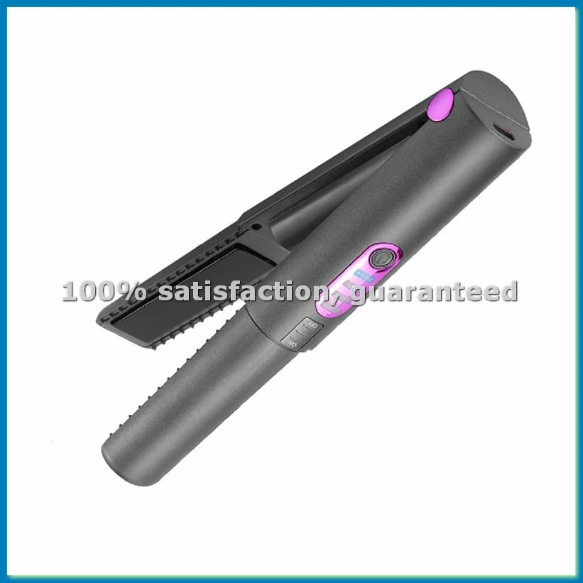 Wireless Hair Plate, 2 in 1, Portable with 5000mAh USB-C Rechargeable Battery, Gray Ceramic Plate- ABLM