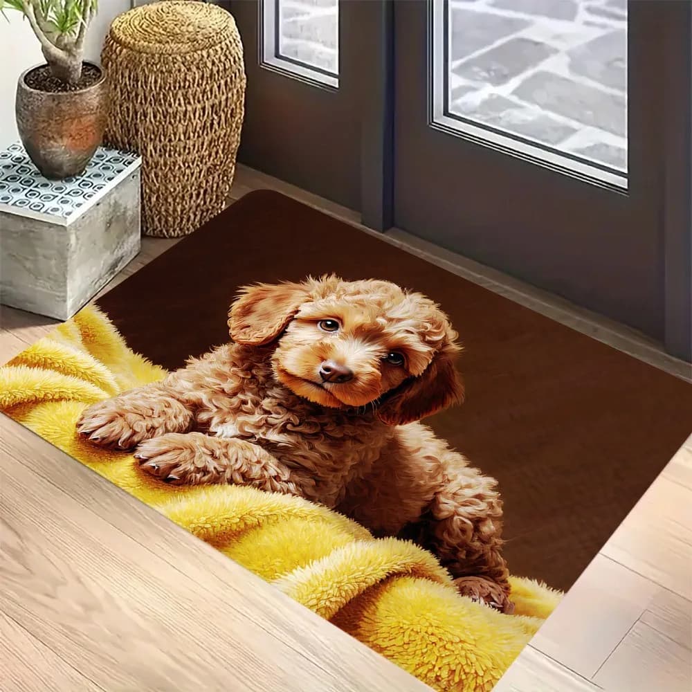 2D Flat Optical Illusion Doormat Non-slip Water-absorbing Bathroom Carpet Diatomaceous Earth Durable Bedroom Door Rug Home Decor