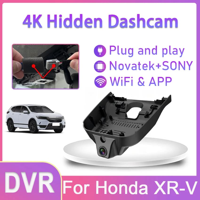 Nuovo! Dash Cam per Honda XR-V XRV 2022 2023 UHD 2160P, DVR Auto Wifi Plug and Play, Registratore Video DashCam Originale, Accessori Auto