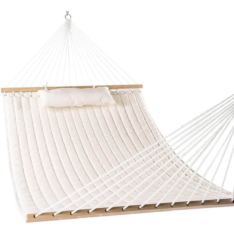 Amaca Danlong 2026 55 Double Quilted Fabric Polles With Bearing, Natural Amaca Bed