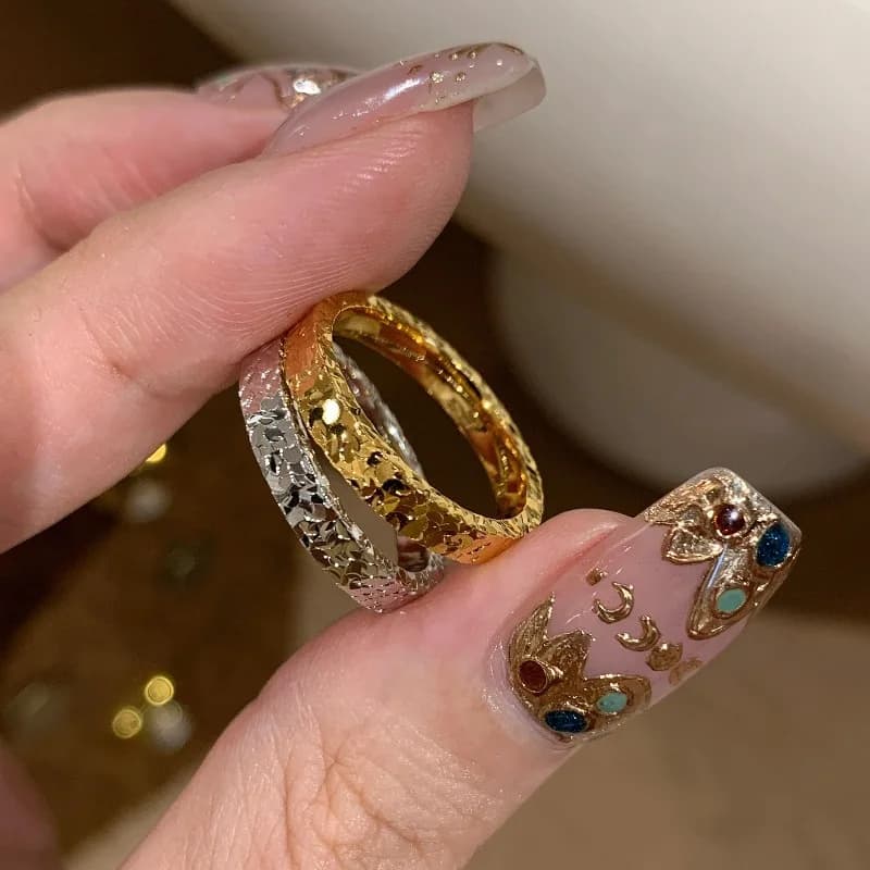 Anelli di ghiaccio tritato con motivo a stella riempito con cielo per le donne, regalo di gioielli con anelli squisiti e scintillanti, stile di lusso leggero e di fascia alta