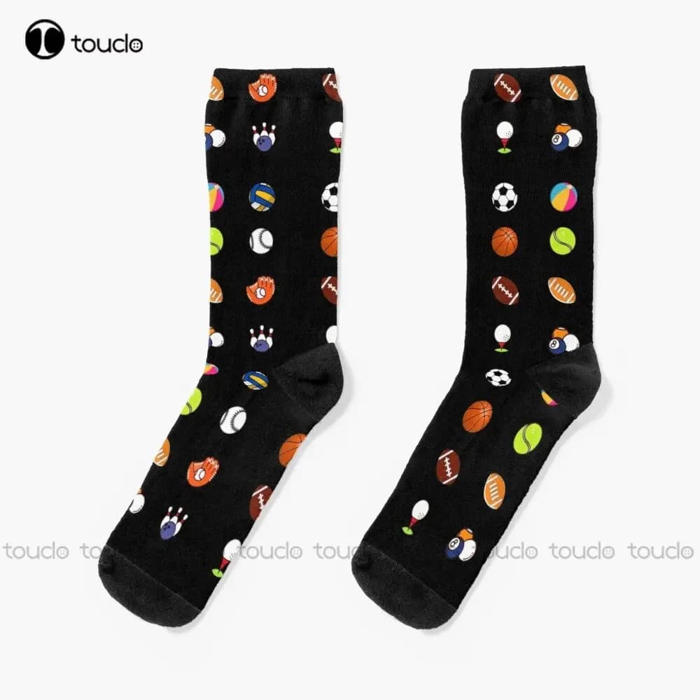 Balloons Volleyball Baseball Football Football Basketball Trendy Socks Basketball Gift Christmas colorful cartoon