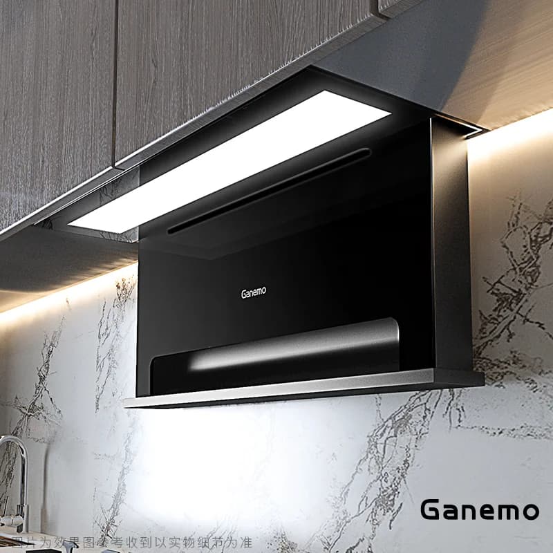 Cappa aspirante intelligente con controllo Wi-Fi, ventola di scarico per cucina con spegnimento automatico e blocco bambini, 124