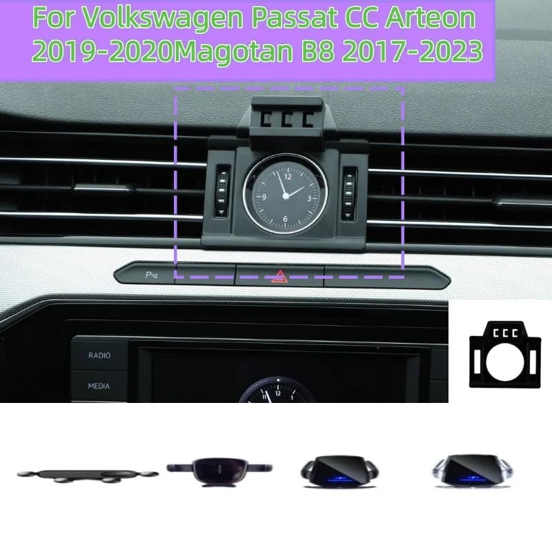 For Volkswagen Passat CC Arteon 2019-2020 Magotan B8 2017-2023 Phone Holder Car Special Base Gravity bracket Wireless charger