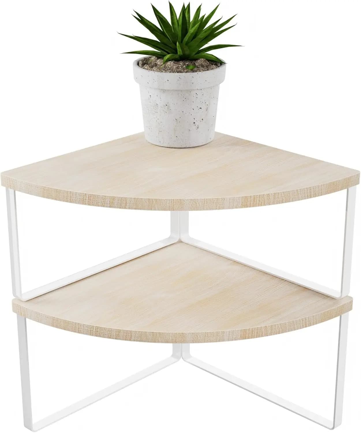 Organizer da appoggio con mensola angolare - Set di 2 ripiani angolari per organizer per armadio da cucina, portaspezie, supporto da bagno impilabile