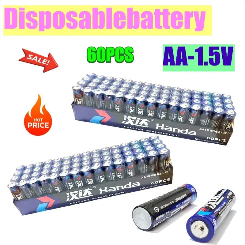 60 pz AA 1.5 V 90 mAh Batteria Alcalina Usa E Getta Adatta per Il Controller Bilancia Grafico A Parete Orologio Elettronico Giocattolo Torcia Elettronica