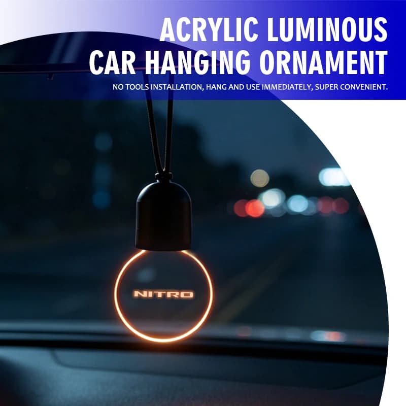 For Dodge Luminous Car Hanging Ornament Acrylic LED Auto Accessory Ram Journey Charger Challenger Caliber Durango Avenger