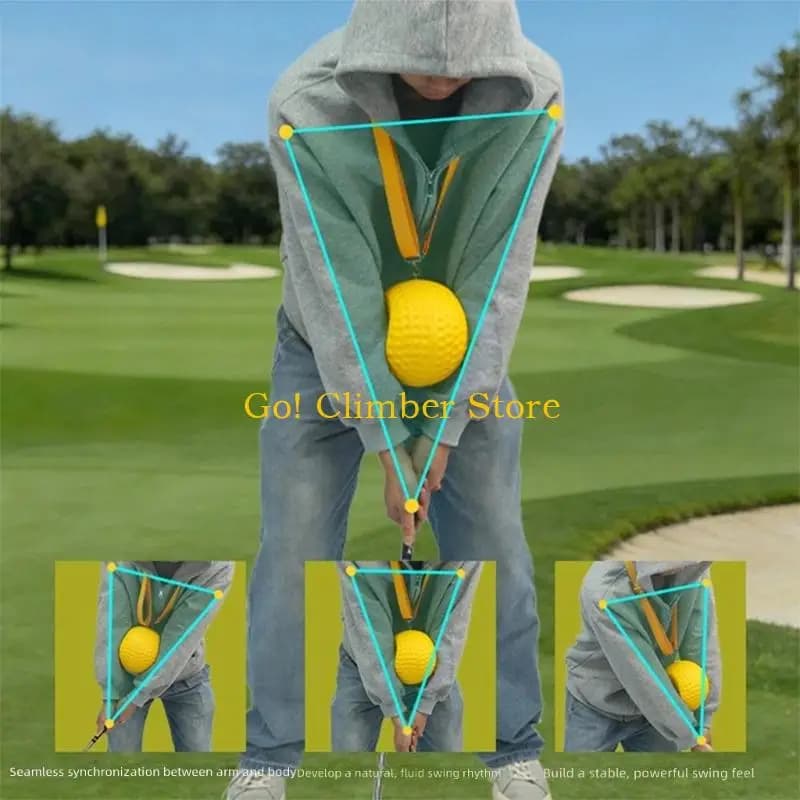 Q84C Golfs Swing Arm Postures Corrector Golfs Swing Trainer Golfs Swing Connecting Balls Golfs Swing Corrector For Training