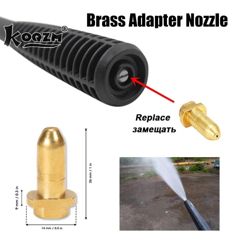 Sostituzione del nucleo della punta dell'ugello in ottone per Karcher K1K2 K3 K4 K5 K6 K7 Asta di spruzzo Bacchetta Rondella Pistola Sostituisci gli accessori