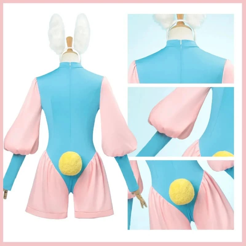 5;e,8\v,5/Anime Cardcaptor Kinomoto Sakura Cosplay Costume Rabbit Jumpsuits Uniform Wig Woman Sexy Cute Hallof,5'h\8/m'