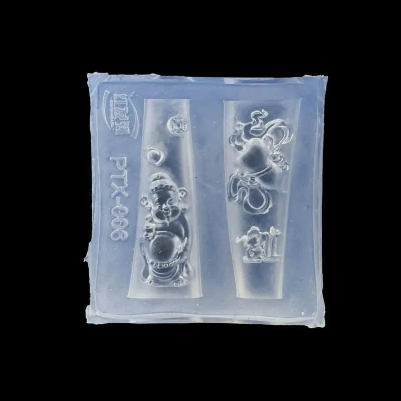 Buddha Head God Of Wealth 3D Acrylic Mold Nail Art Decoration DIY Silicone Manicure Template For Nail Charm