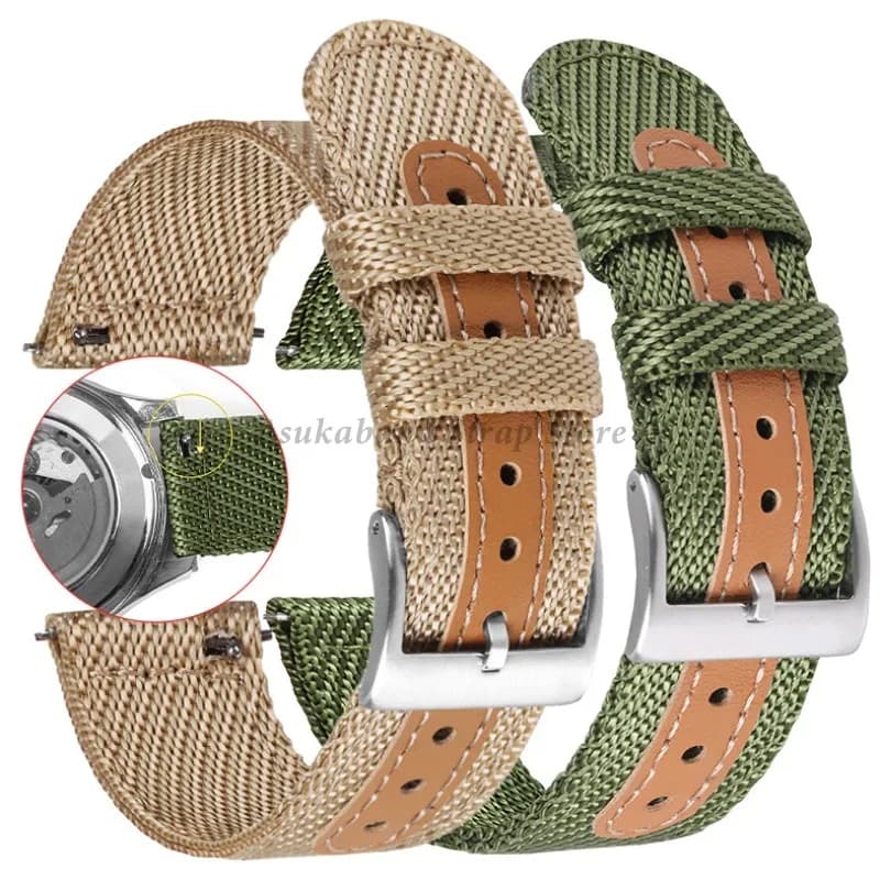 18mm 20mm 22mm women's nylon canvas strap for Samsung for Huawei Omega for Seiko quick release bracelets accessories