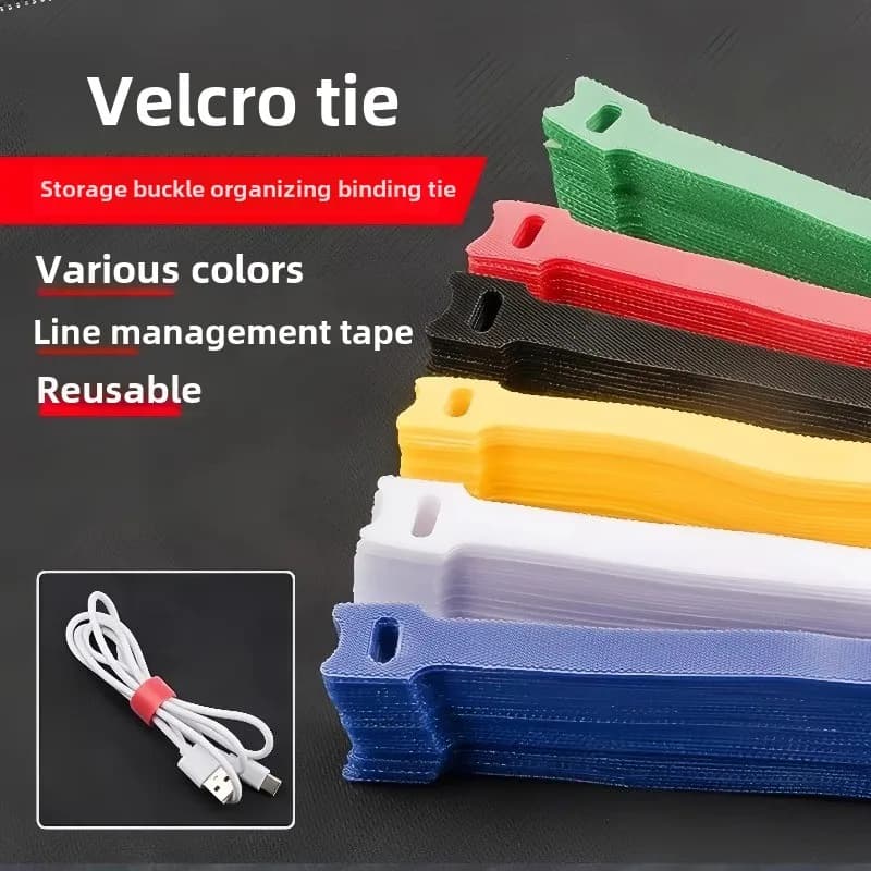 Fascette Autoadesive in Velcro, Fibbie in Nylon per Cavi, Cinghie Regolabili per Gestione Cavi Fai-da-Te, Fermacavi Riutilizzabili