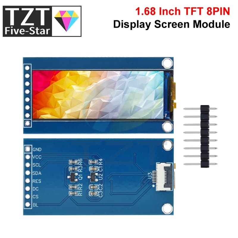 1/3PCS 1.68 Inch TFT Display Module NV3007 Long Strip LCD Screen 142*148 Module LCD Full View SPI Color Screen For Arduino