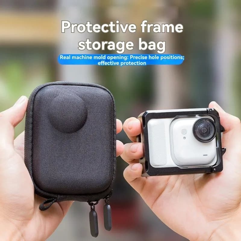 A23F-For Go Ultra Cage Frame Borsa portaoggetti Portatile per la protezione della fotocamera d'azione per accessori Insta 360 GO Ultra