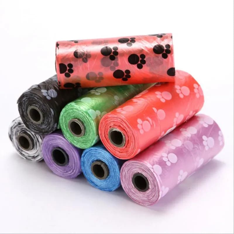 10 Rolls 150pcs Dog Poop Bag Pet Supply Litter Bag Printing Cat Dog Poop Biodegradable Bag Outdoor Home Clean Refill Garbage Bag