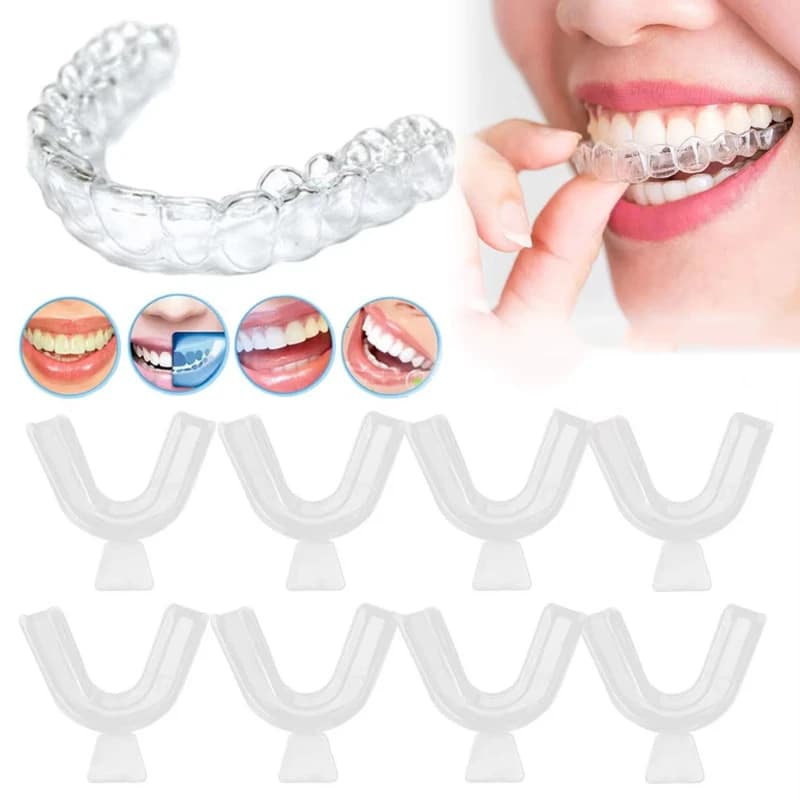 1/3/6 pairs of silicone mouthguards for sleeping, orthodontic prosthetics for bruxism, anti-russation, teeth whitening, protection