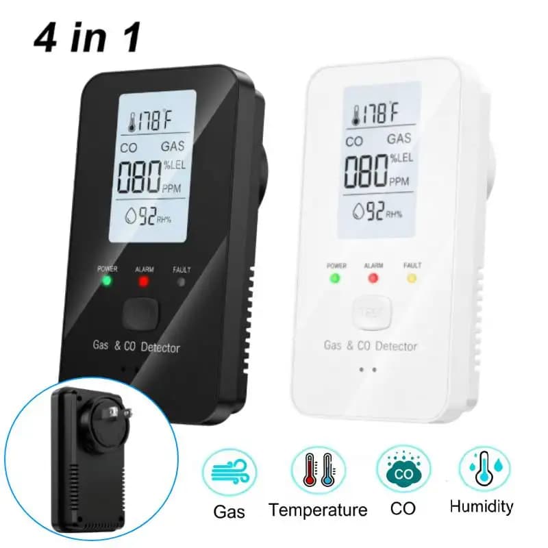 2026 Natural Gas Detector And Carbon Monoxide CO Detector Combustible Gas Leak Detector Monitor For Co Lpg Methane In Kitchen