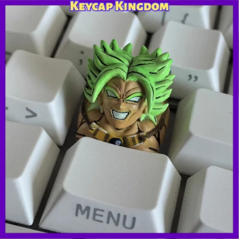 Keycaps Anime a Tema Broly per Tastiera Meccanica, Keycaps Personalizzati in Resina, Stampa 3D Fai-da-Te, Rivestimento per Tastiera da Gaming PC, Regali Cartoon