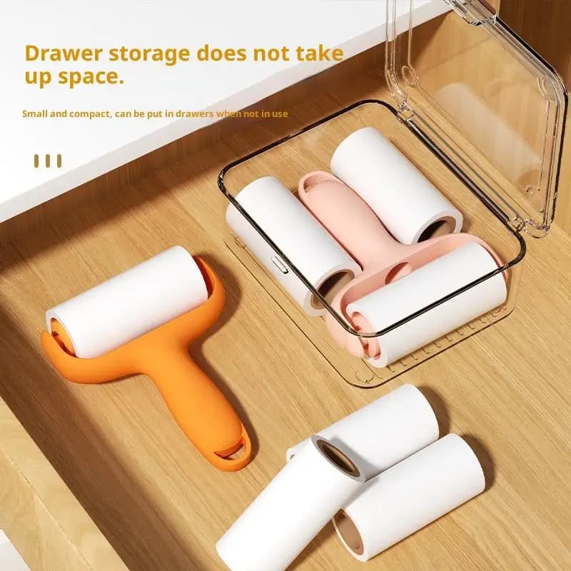 Mini Lint Roller Reusable Adhesive Clothing Furniture Hair Removal Tear-Off Type Small Portable Roller Brush Pet Hair Remover