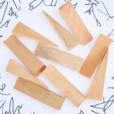 10Pcs Wooden Door Stoppers Triangle Shape Anti-Slip Footpad Stable Heavy Duty Door Wedge for Bedroom Office Home Use Wood