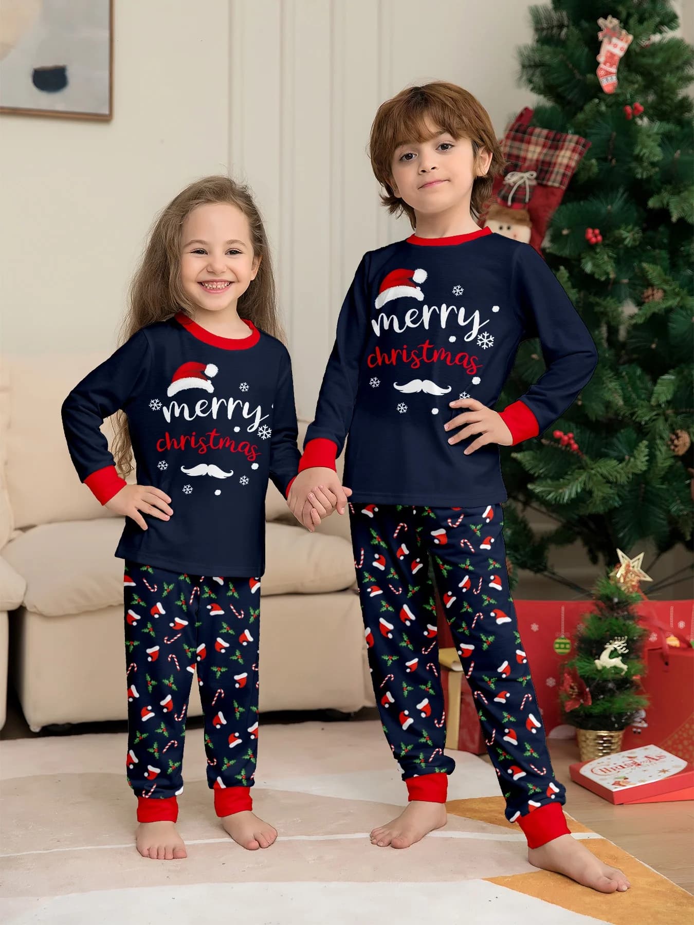 Regalo di Natale abbigliamento coordinato per la famiglia set di abbigliamento per adulti e bambini Pigiama morbido casual Tuta per neonato Natale
