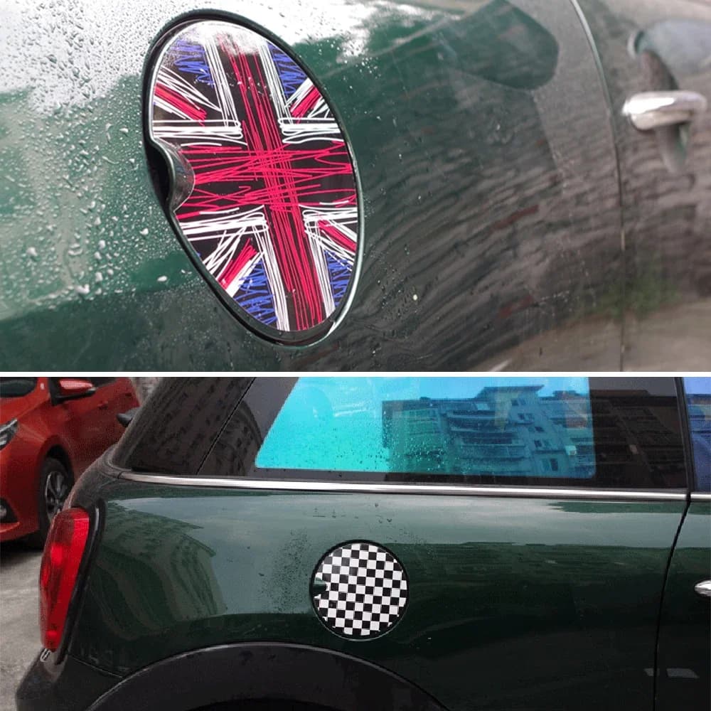 Gas Tappo Del Serbatoio Del Carburante Copertura Del Vinile Adesivo Decalcomanie Decorazione Per Mini Cooper S Uno F55 F56 R55 R56 R60 R61 Car Styling Accessori