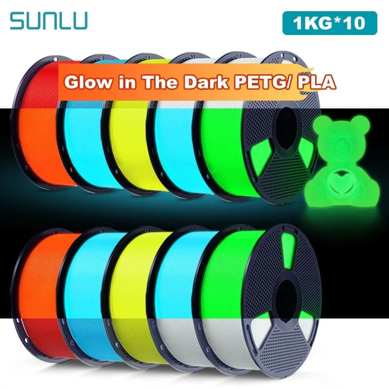 10 kg PETG/PLA Filament that lights in the dark Bright Filament ordered for wounds Filament of 1,75 mm 1 kg suitable for most 3D FDM printers