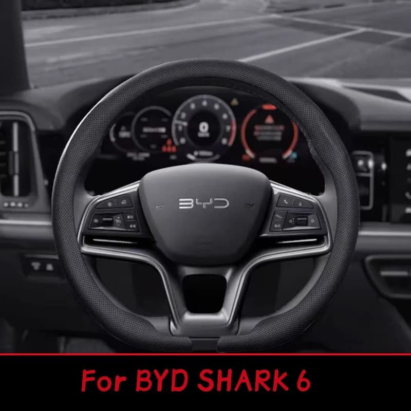 Coprivolante in Pelle per BYD Shark 6 2024 2025, Antiscivolo e Traspirante, Accessori Auto per BYD Shark 6 2025