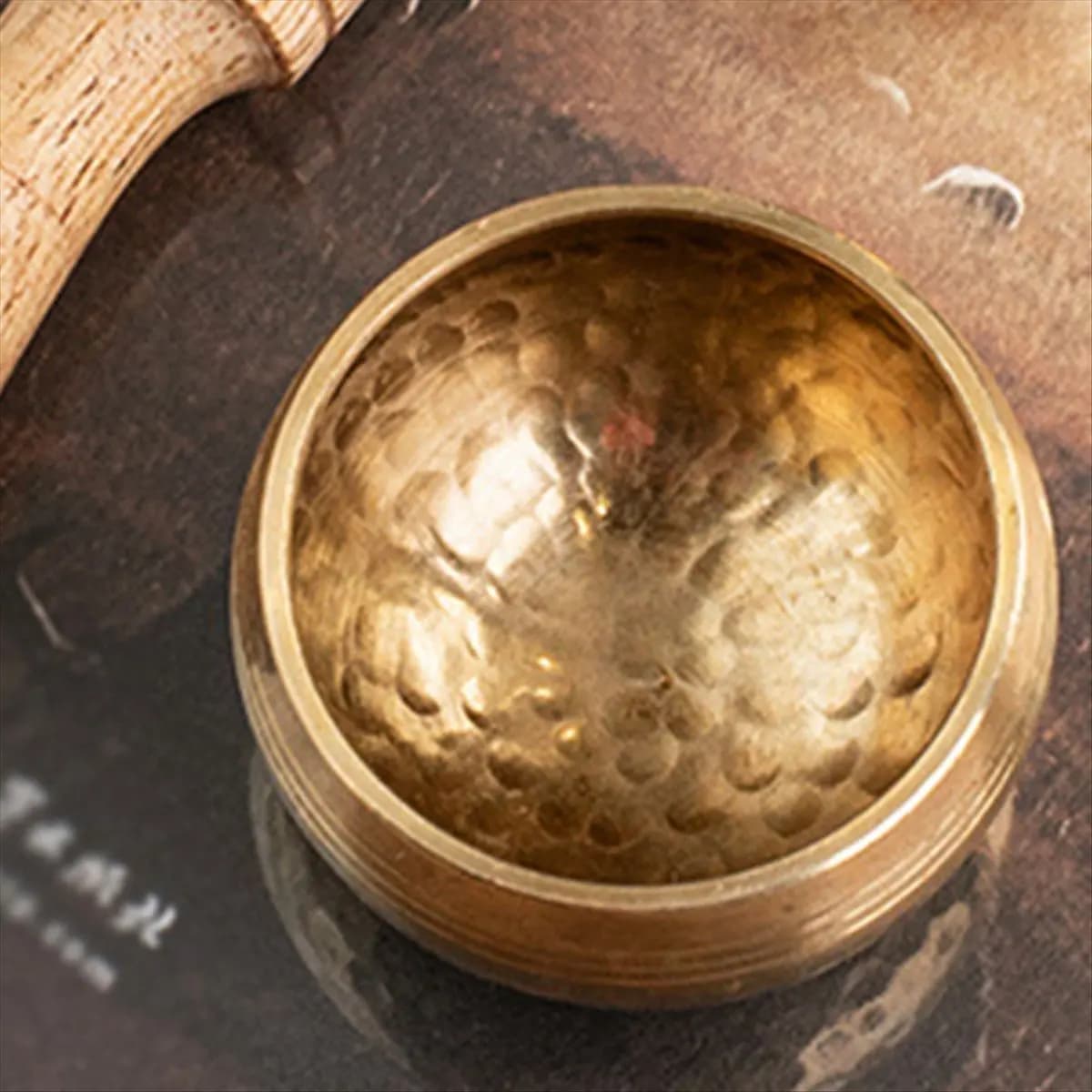 L79A Mini 4cm Tibetan Singing Bowl Set Handmade Metal Sound Bowl Handcrafted in Nepal for Meditation and Yoga