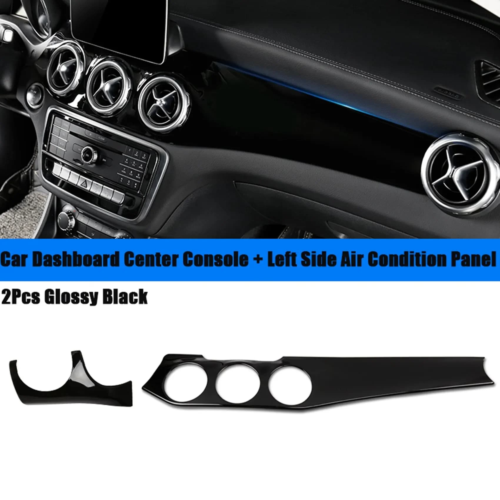 2 Pezzi di Finiture per Pannello A/C e Pannelli di Uscita Aria per Mercedes Benz W176 GLA X156 CLA C117 13-19 LHD Accessori