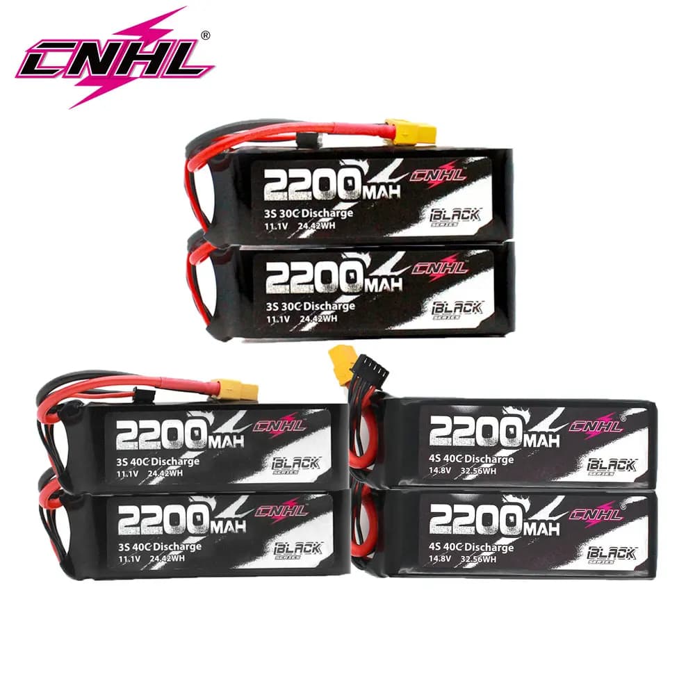 2PCS CNHL 3S 11.1V Battery Lipo 2200mAh 30C 70C with XT60 plug for RC helicopter Quadcopter FPV Drone Car Racing Hobby