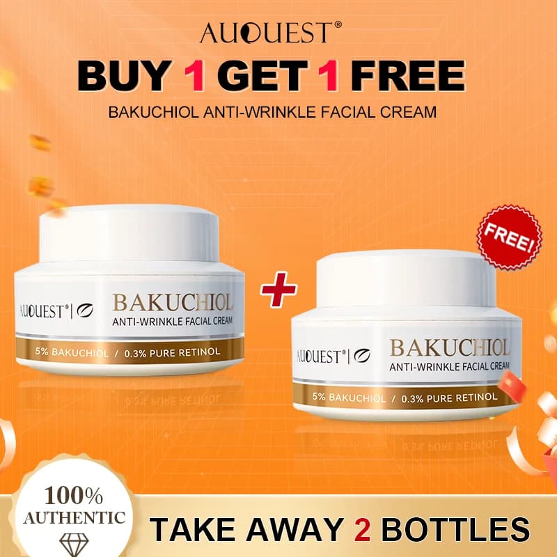 AUQUEST Retinol Face Cream Anti-wrinkles Whitening Removal Dark Spots Face Cream Anti-aging Skin Care Buy One Get One Free
