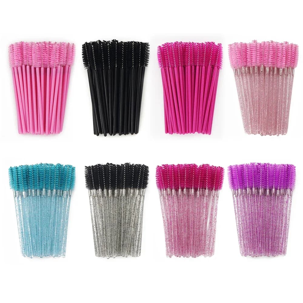 Set of 100 Brushes for Make-up: Brushes for Lip, Eyebrow, Brilliant Mascara, Fin Eyelash Applicators, Beauty Tools