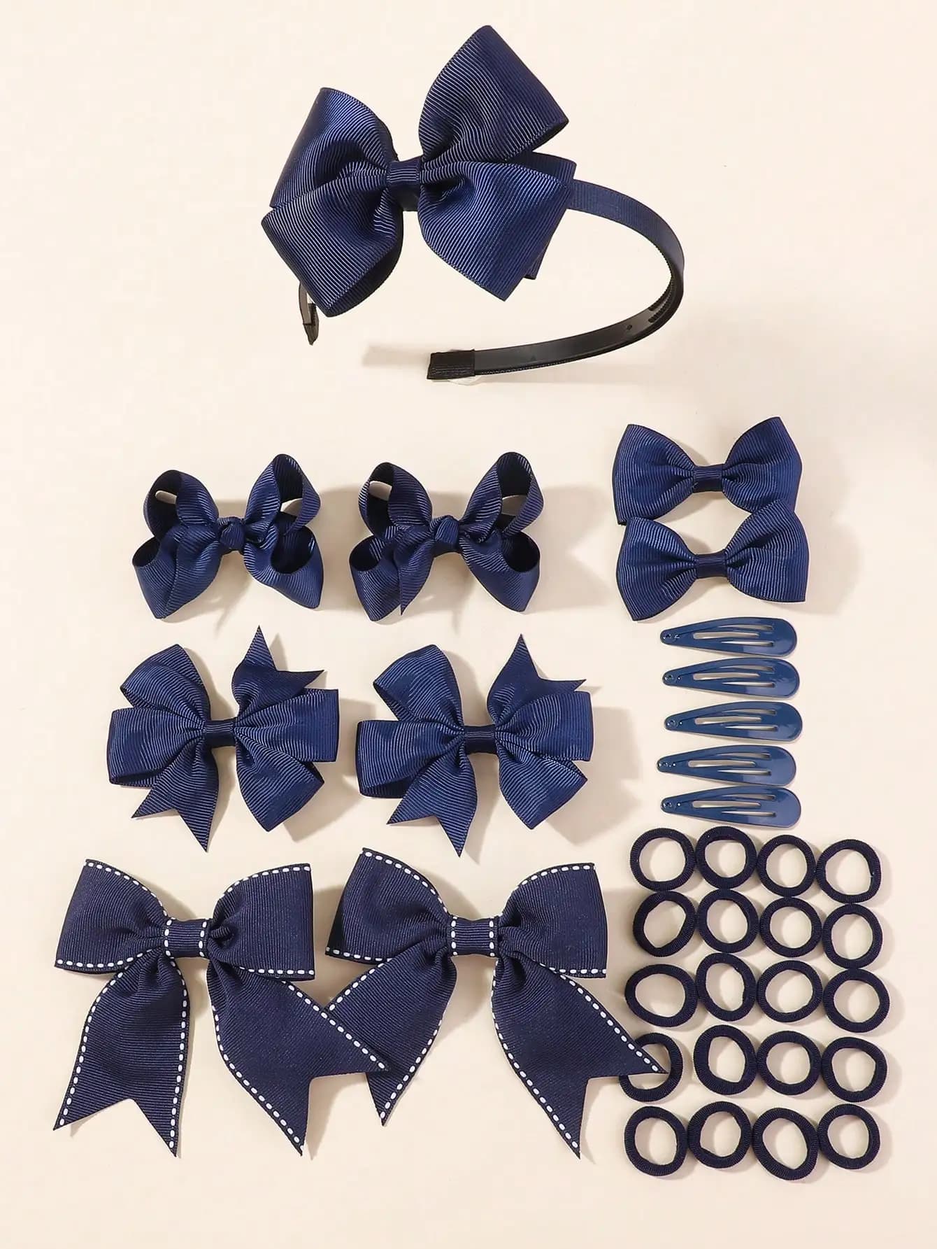 34 Pz/set New Fashion Fasce Per Capelli A Strati Archi di Nastro Fascia per capelli clip BB clip Legami Dei Capelli Accessori Per Capelli Fatti A Mano Ragazze