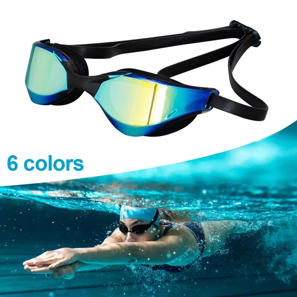 Professional HD Swimwear Waterproof Fogproof Protective Eyelets Man Woman Adjustable Silicone Swimming Glasses