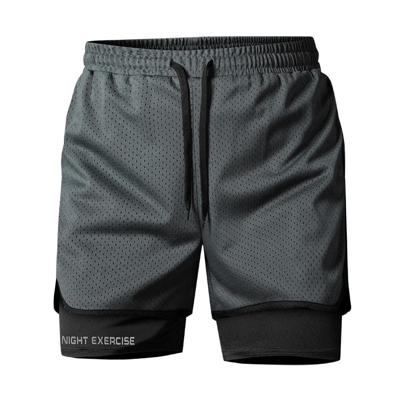 CHRLCK Men's Breathable Running Shorts Summer Quick Drying Trousers Male Ice Silk Gym Fitness Jogging Short Outdoor Sport Boys