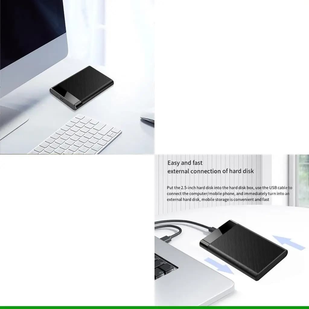 U55C 2,5 pollici a USB 3.1 TypeC HDD Scatola per disco rigido Custodia-HDD Enclosure 2,5'' Esterno