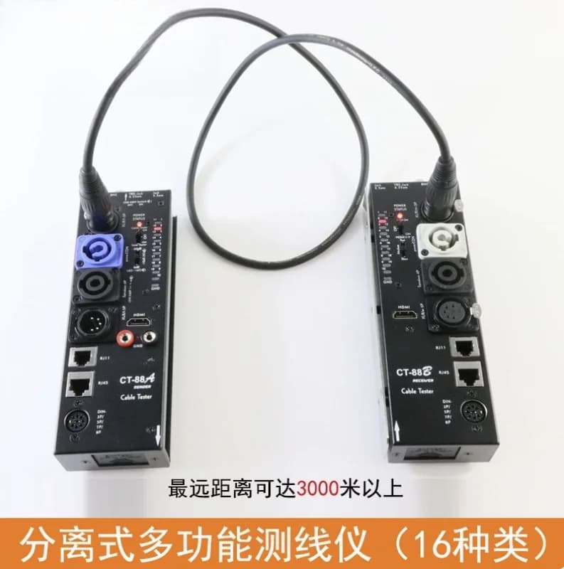 Professional 20-in-1 Cable Tester for Audio, XLR and HDMI Lines, Portable Multi-Function Line Checker Tool with 20 Types