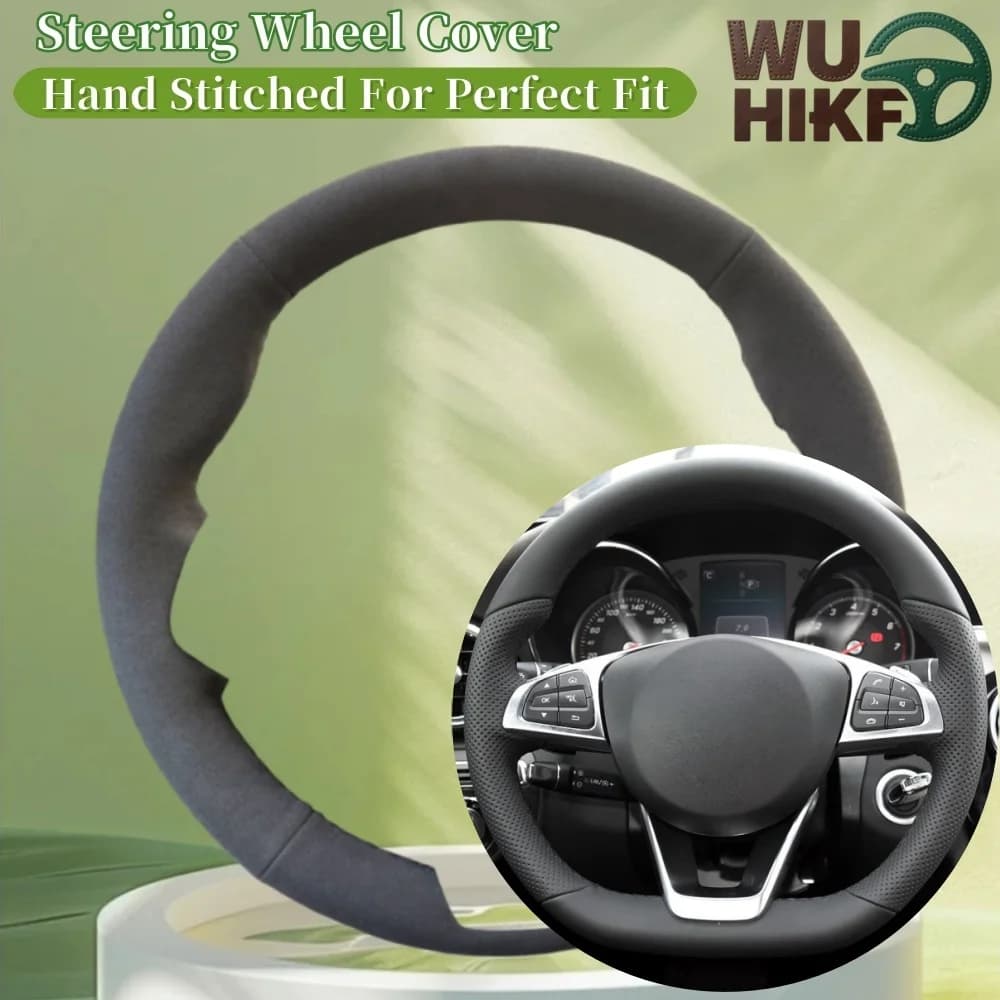 Coprivolante per auto in pelle scamosciata cucito a mano per Mercedes Benz W176 W246 W205 C117 218 X218 C253 W213 X253 W166 C292 Involucro sterzo