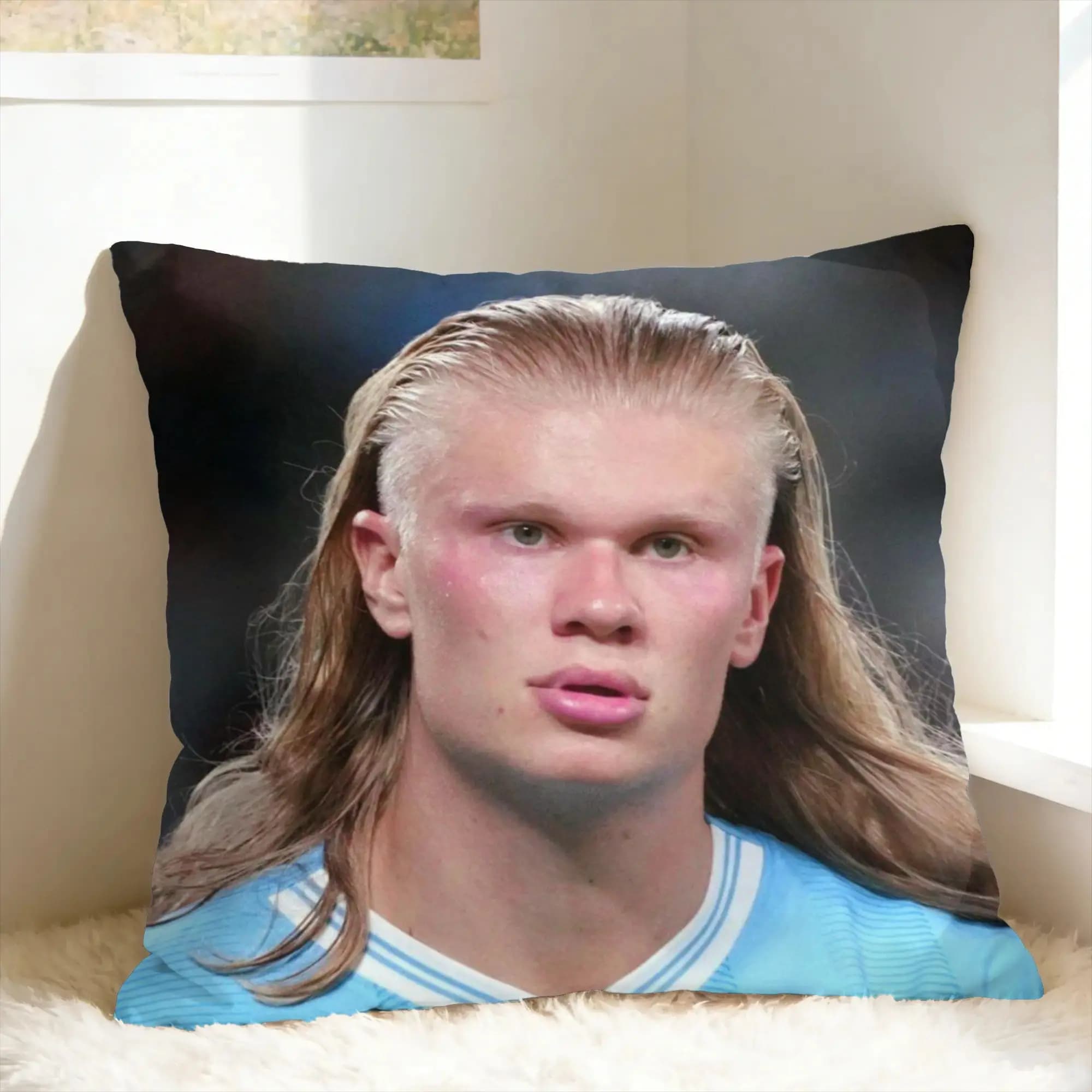 Pillow Case Norway Haaland soccer fan Soft Pillow Cover For Sofa Car Home Decor Novelty Pillowcases