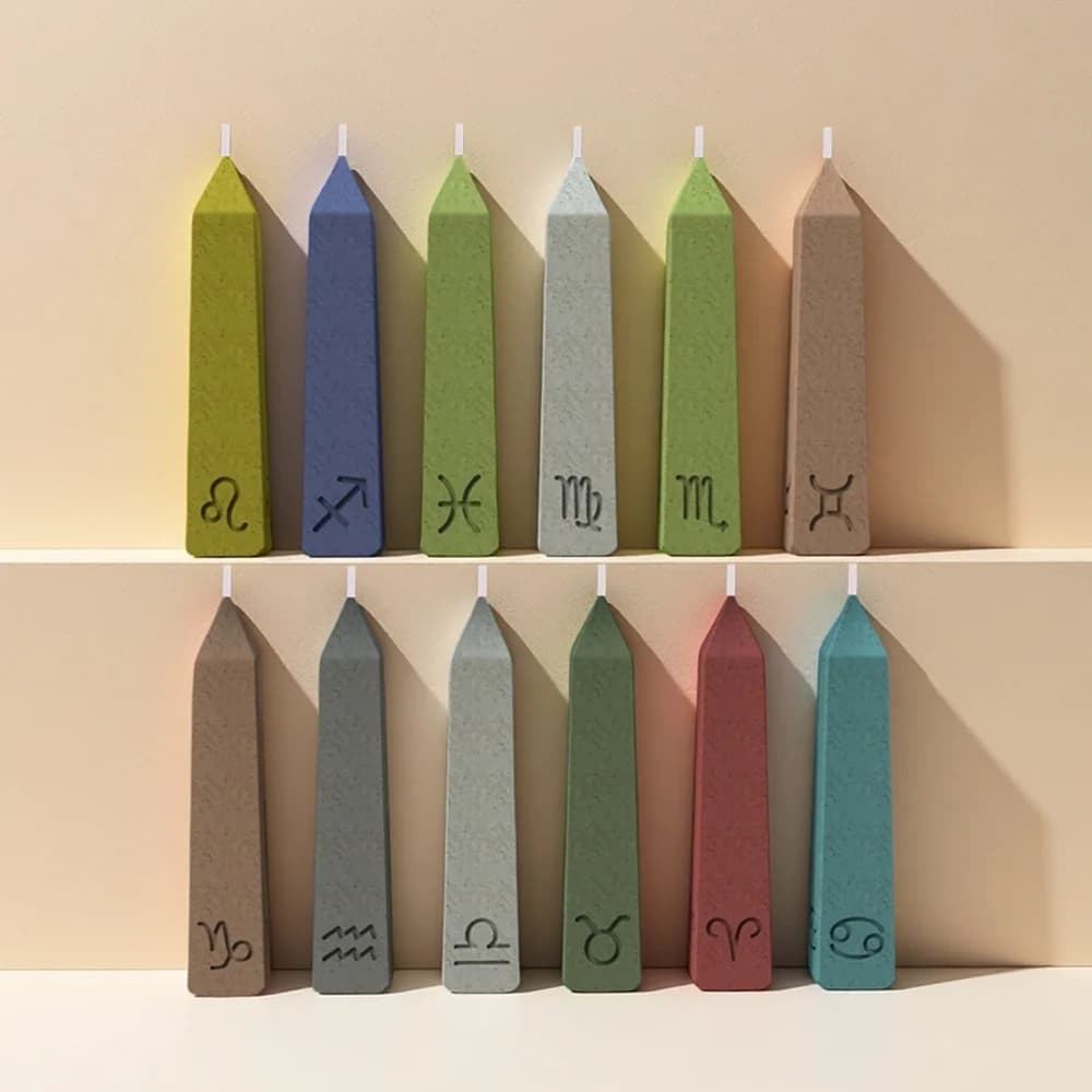 Stampo in silicone per candele oroscopo-Vele con simbolo di segno a 12 stelle fai da te, stampi per candele geometriche fatte a mano per aromaterapia