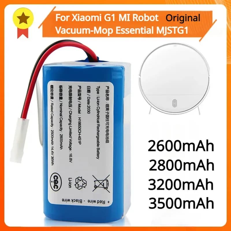 14.4V 18650 2600mAh 3500mAh Replacement Battery for XIOMI MIJIA Mi Robot Vacuum-Mop Essential G1 MJSTG1 Sweeping Mopping Robot