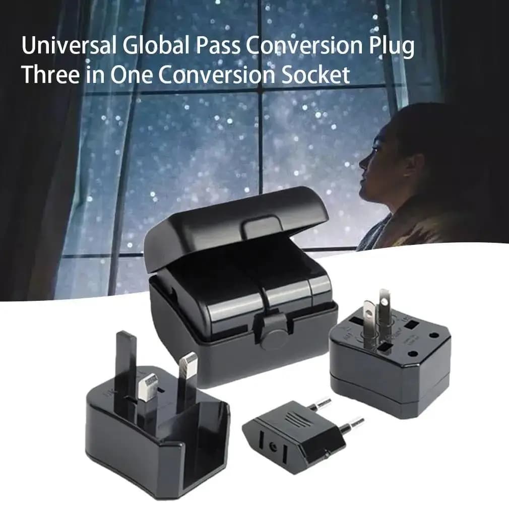 Adattatore per spina internazionale universale 3 in 1 Adattatore per caricabatterie CA da viaggio mondiale con spina convertitore US UK EU