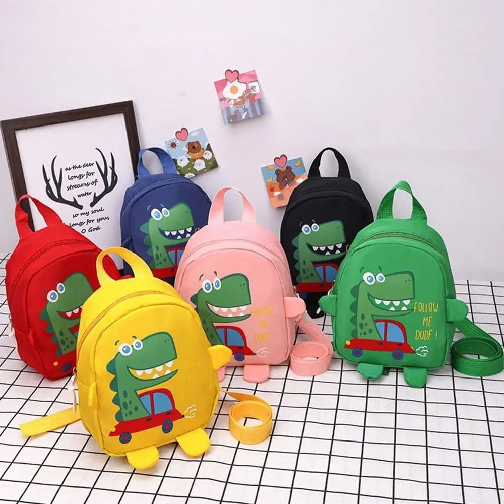 Safety Harness Cartoon Dinosaur School Bags Toddler Rucksack Anti-lost Backpacks Kindergarten Schoolbag