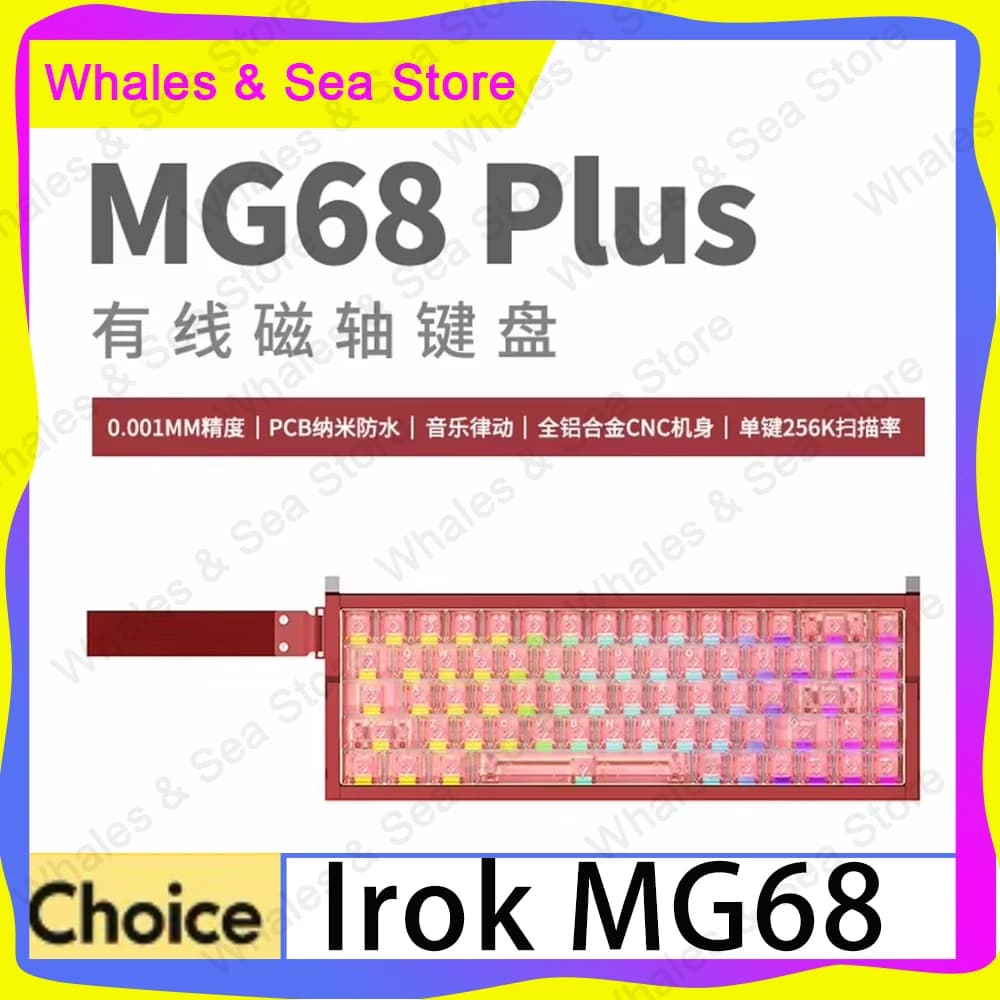 Tastiera Meccanica Irok MG68 MAX con Switch Magnetici Hot Swap RGB 8K per Gamer, Accessori per E-Sports PC, Regalo Personalizzato