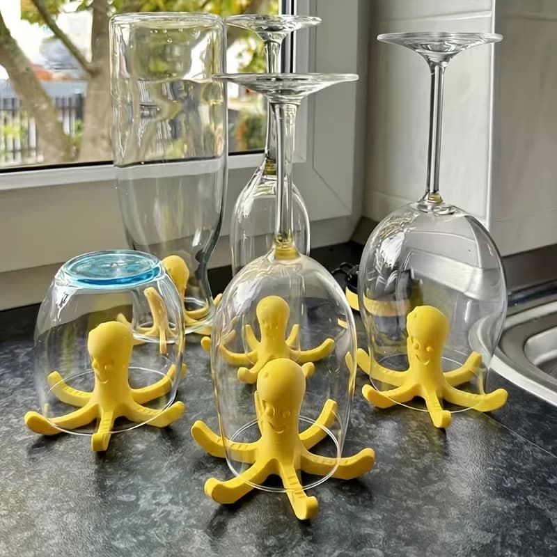 Stendino per bottiglie d'acqua a forma di polpo Ventilazione rapida compatibile con varie bottiglie, ideale per cucina, ufficio e viaggi
